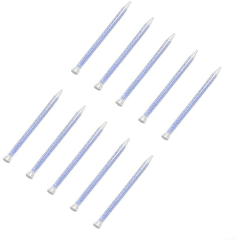 Pumixiy Epoxy Resin Mixing Tube 10-18, 10 Pcs AB Glue Static Mixer Nozzles for Two Component Adhesives, Caulk Applicator Tips for Masonry Projects(C)