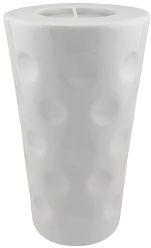 0,5 L Dubbeglas Teelichthalter - Höhe: ca. 12,8 cm, Pfalz Geschenkideen aus Keramik, Pfälzer Deko mit Dubbe, Weiß glasiert, Dubbelicht, Dekoration für Wohnzimmer, Tisch