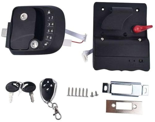 Remote RV Keyless Entry Door Lock Latch Handle Knob Deadbolt Compatible with Camper Trailer Rvlminirh-2