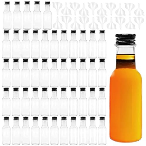 Bouteilles Jus Plastique Lot De 100 Mini Bouteilles Hermétiques En Plastique 28 Ml, Vides For Shots, Fêtes Et Mariages