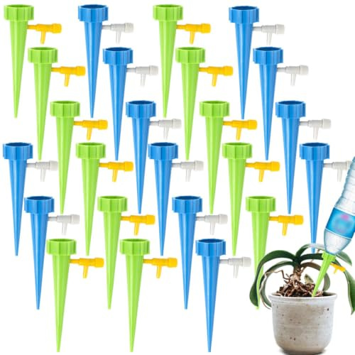 EAVUYIS 40pcs Irrigation Goutte à Goutte Bouteille, Système d'Arrosage Automatique Réglable pour Plantes, Kit d'Arrosage pour Jardin, Intérieur et Extérieur, Idéal pour Vacances