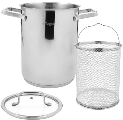 Tognana Iconiqa, asparagera 16 cm con coperchio, acciaio, argento
