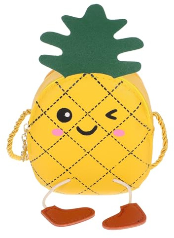 COHEALI Ananas Umhängetasche Pu Gelb mit Kompaktem Leichtem Design für Shopping und Traveling