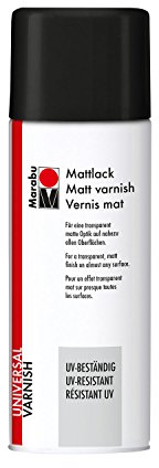 Marabu 23111018850 - Mattlack, UV - beständiges Lackspray für matte Optik, für nahezu alle Oberflächen, styroporfest, lichtecht, schnell trocknend, wetterfest, 400 ml, transparent