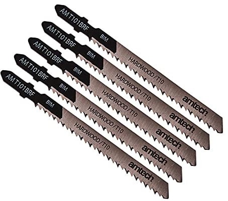 Amtech M1608 5 Piece reverse cut wood jigsaw blade Set (AMT101BRF)