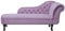Beliani Chaise Longue in Velluto Viola Versione Destra Stile Chesterfield Nimes