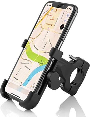 MidGard Aluminium Motorrad-/ Fahrradhalterung für Smartphones, Handy-Halterung kompatibel mit Apple iPhone, Samsung, Huawei, Xiaomi
