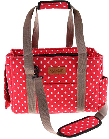 Tubayia Haustier Transporttasche Tragetasche Hundetasche Katzentasche Reisetasche für Hunde, Katzen, Welpen unter 5 Kg (Rot)