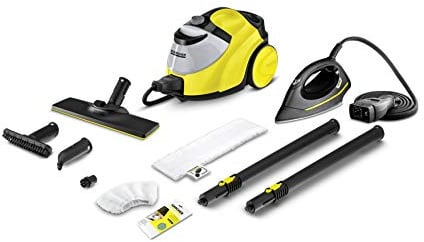 Kärcher Limpiadora de vapor SC 5 EasyFix Iron, conexión agua caliente, 4,2 bar, calentamiento: 3min., superficie: aprox. 150m², depósito: 0,5 l+1,5 l, kit limpieza suelos, plancha vapor presión