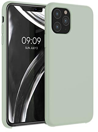 kwmobile Case Compatible with Apple iPhone 11 Pro Case - TPU Silicone Phone Cover with Soft Finish - Gray Green