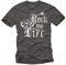 Maglitta Chitarra -Rock My Life - T-Shirt Vintage Uomo Grigio M