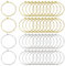 TOAOB 200pcs Wine Glass Charm Rings Silver Tone and Golden Earring Beading Hoop 25mm for Craft Making DIY Jewellery Wine Glass Markers