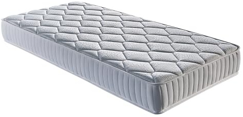 King of Dreams Matelas Mathieu a Ressorts + 3 cm de Latex 75 Kg/m3-70x190 Hauteur +/- 20 cm - Accueil Ferme - Soutien Ferme - 5 Zones de Confort - Hypoallergenique