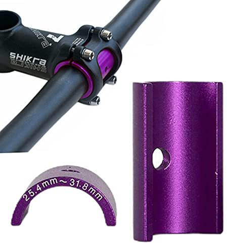 Adaptateur de potence de vélo,Guidon réducteur de Tige 31,8 mm à 25,4 mm en alliage d'aluminium, adapteur, entretoises, feuille de conversion pour guidon de VTT