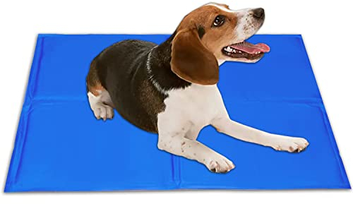 XhuangTech Hunde-Kühlmatte, extra groß, selbstkühlende Matte, ungiftige Gel-Eispads für Hunde und Katzen, Haustiere, Sommer-Schlafmatratze, Zubehör für Bett oder im Auto (XL – 81 x 96 cm)