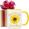 Dnuiyses Tasse mit inspirierenden Zitaten für Freunde, Aufschrift You Are My Sunshine, lustiges Geschenk für Kollegen, Lehrer, Chef, Oma