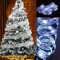 2Pack Christmas Fairy Lights Indoor Outdoor, 30FT 80LED Christmas Decorations Battery Fairy Lights Ribbon String Lights Curtain Lights Christmas Tree Lights for Christmas Decorations Xmas Decor White