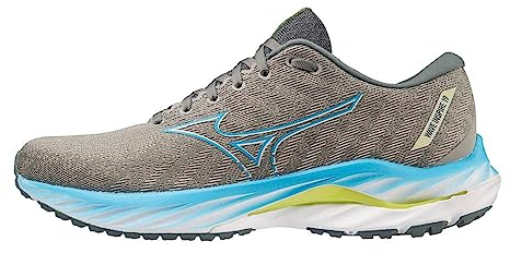 Mizuno Herren Wave Inspire 19 Laufen, Ggray Jblue Bolt2neon, 44 EU