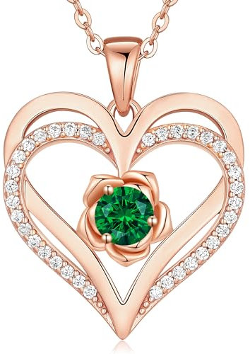 CDE Collana Donna Collana Cuore Argento 925 in Oro Rosa Gioielli Donna 5