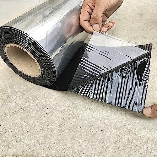 SANJIAOJIA Selbstklebendes Bitumenband Dachpappe Aluminium Wasserdichtes Klebeband Butylband,Reparatur-klebeband,Dichtband Für Rohr/Metall/Dachleck/Fensterabdichtung/Boot (W33cm x 6m)