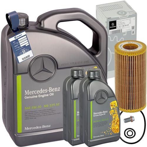 BandelOne enthält Motoröl 5W30 passend für 229.52 7 Liter Ölfilter 6111800009