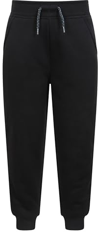 Mountain Warehouse Nordic Fur Lined Kids Joggers - Warm & Comfortable Children Pants with Pockets, Boys & Girls - Autumn Winter Walking, Hiking, Outdoors & Trekking Black Kids Size 7-8 Years