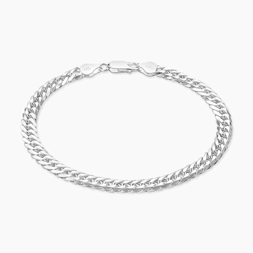 TAIPAN Doppel Panzerkette Armband - 6mm, echtes 925 Silber Silberarmband Herren Made in Italy (21)