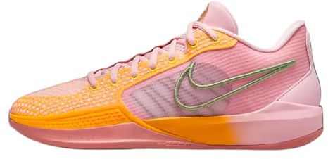 Nike Unisex Adult Sabrina 1 Basketball Shoes, Med Soft Pink/Oil Green, 9.5 UK
