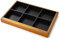 Oirlv Massivholz 6 Gitter Schmucktabletts,Stapelbar, Organizer Für Schmuck,Schmuckhalter(Schwarz)