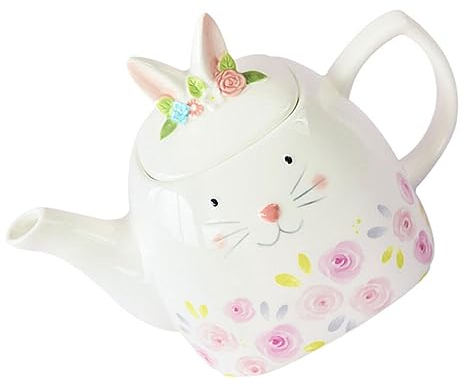 IMIKEYA Théière Lapin De Pâques Théière À Fleurs Animal Mignon Bouilloire À Thé Cafetière Kungfu Théière Eau Bouillante Pour Le Bureau À Domicile Fournitures Pour La Fête Du Thé De Pâques