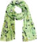 J26 Leichte Sommer Seide Tuch mit Katze Hunde Motiv XL Schal Silk Seidenschal Seindentuch Cat Dog Halstuch Hochwertig Glitzer (Glitzer Hunde Grün)