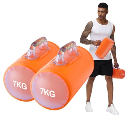 DEIRIS Aqua Trainingsgewicht hanteln 14 kg/Paar, Faltbare & Verstellbare Hantel, Wasserhantel einstellbar, Tragbare Fitnessgeräte, Verstellbare Gewichte,für Krafttraining, Rumpftraining