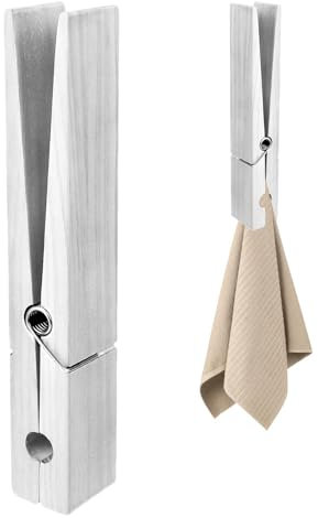 Giant Wooden Clothespins, Large Bathroom Towel Holder with Non-Slip Pegs, for Laundry & Crafts