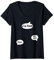 Femme Jumeaux Nouvelle maman enceinte Annonce de grossesse T-Shirt avec Col en V