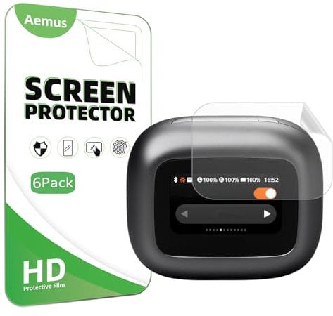 Aemus Screen Protector Compatible for JBL Live Beam 3 (6 Pack) HD PET Film, For Earbuds charging case screen