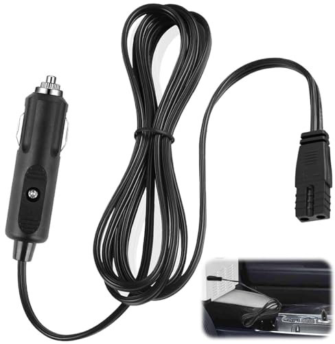 2m 12V DC Car Refrigerator Power Cord - Durable Electric Cooler Box Power Supply Cable for Trucks, RVs - Universal Compatibility for 12V Car Fridges