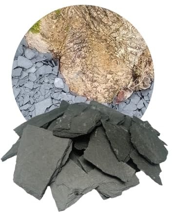 20 kg, 5 bis 20 cm Schiefersplitt Rasenkantensteine Gartenplatten Zierkies Schiefer Garten Teichumrandung Schieferplatten Kies Schieferplatte,Randsteine Mauersteine Schieferbruch Bruchsteine