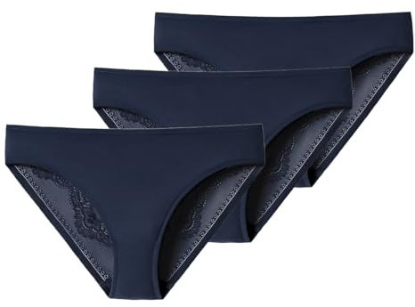 Schiesser - Invisible Lace - Slip - 3er Pack (34 Nachtblau)