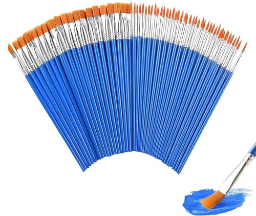 100 Pcs Small Paint Brushes, Paint Brushes Art, Paintbrush, For Various Tasks Such As Body Painting, Face Painting, Nail Art, Detailing, And Working On Small Figurines