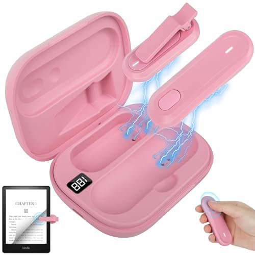 RF Fernbedienung zum Umblättern für Kindle Paperwhite mit Ladehülle – Ideal zum Lesen von Comics/Romanen, für iPhone, Tablets, Android, Fotos und Videoaufnahmen (Rose)