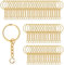Luabue 100Pcs Keyring Chain Gold Key Chain Ring Split Metal Key Rings with Link Chain and Open Jump Rings Bulk for Crafts DIY Jewelry Keyring Making 1/25mm