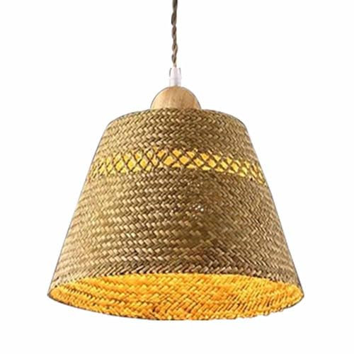 YANZHAOA Luces Colgantes De Tejido De Ratán Lámpara De Techo Vintage con Sombrero De Paja Personalizada lámparas De Mimbre para El Hogar De Mimbre Campestre Lámpara Decorativa Japonesa Empotrada