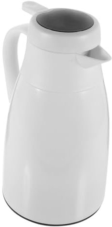 HOLIDYOYO Botella Térmica De Aislamiento De Vidrio Calor y Frío Duradero Para Hogar y Oficina Evita Quemaduras Pantalla Táctil Diseño Compacto y Elegante Perla Blanca