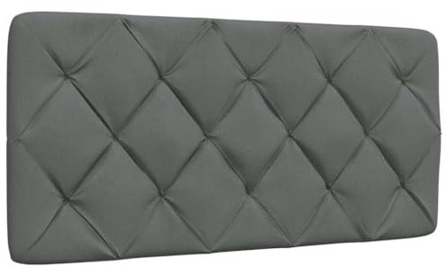 vidaXL Kopfteil-Kissen Dunkelgrau 100 cm Stoff, Kopfteilkissen, Kopfkissen, Lesekissen, Kopfteilpolster, Rückenkissen, Kissen-Kopfteil