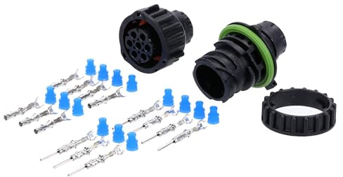 KALI-2007 DIN 72585 Rundstecker Set 7-polig - Bajonett-Steckverbinder | Robuste Rundsteckverbindung aus glasfaserverstärktem PBT GF30 - Ideal für den Einsatz in Kfz und Industrie - Langlebig