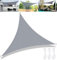 FAMKEEP Toldo Vela de Sombra Triangular 3x3x3m,Protección Rayos UV,Toldo con Protección Solar,Toldo para Jardín Impermeable para Exterior Patio Terraza Balcón,Gris