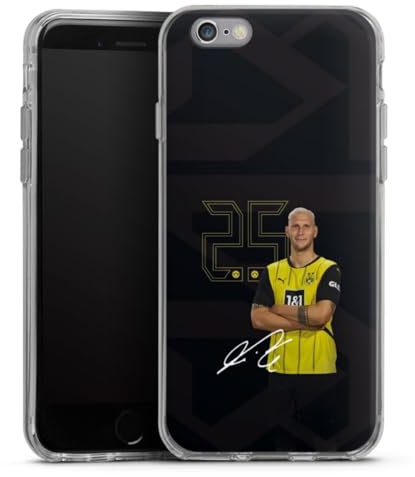 Silikon Hülle kompatibel mit Apple iPhone 6 Case transparent Handyhülle Borussia Dortmund Niklas Süle BVB