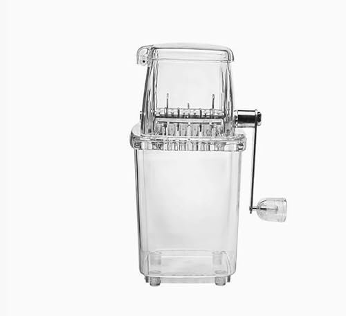 Kiuiom Tritaghiaccio Manuale,Tritura Ghiaccio con Manovella,Ice Crusher Cocktail E Drink,Crushed Ice Maker per Tritare Ghiaccio,per Produzione di Ghiaccio Tritato,Trasparente