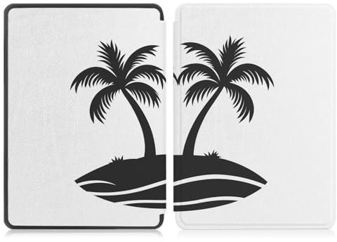 Case for Kindle 6(11th Generation-2024/2022 Release) Premium PU Leather Smart Cover with Auto Wake/Sleep for Kindle 2024/2022 11th Gen e-Reader,Palm Trees Waves