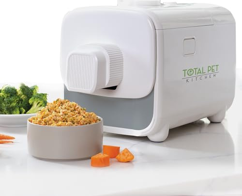 Total Pet Kitchen - 4-in-1 Pet Food Maker/Multi-Cooker- 4.5 Quart Capacity | Cooks, Mixes, Grinds & Dispenses Fresh Human-Grade Ingredients - Makes 6-7 lbs of Dog/Cat Food - Automatic & Easy to Use